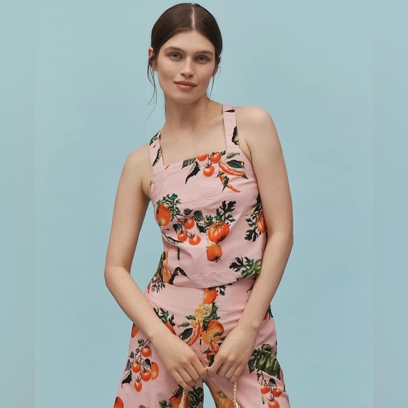 Anthropologie Tops - NWT! Anthropologie Maeve Veggie Halter Blouse - Multiple 🐸🎶